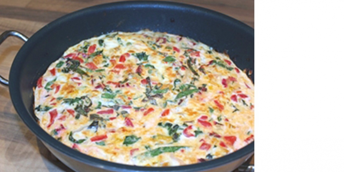 Frittata mit Mangold und Paprika
