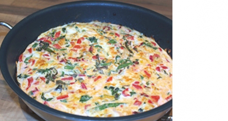 Frittata mit Mangold und Paprika