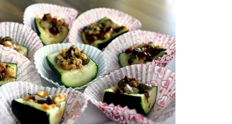 Mini-Zucchini, gefüllt