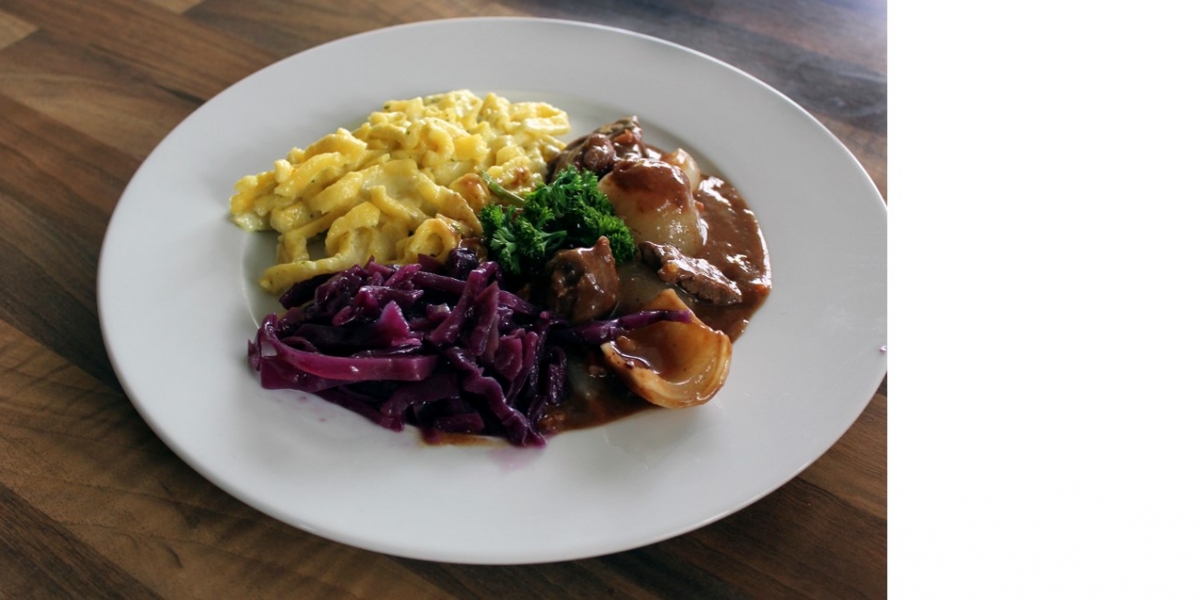 Rehragout mit Schokolade
