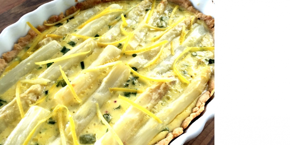 Spargeltarte mit Zitrone