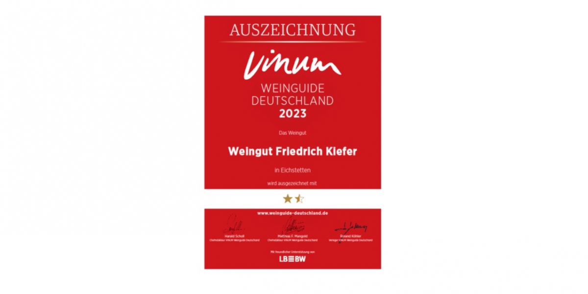 Vinum 2023 | Spätburgender Dreistern Trocken 2015 vom Weingut Kiefer Eichstetten