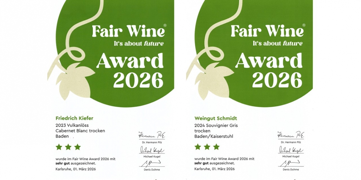 Urkunden Fair Wine Award