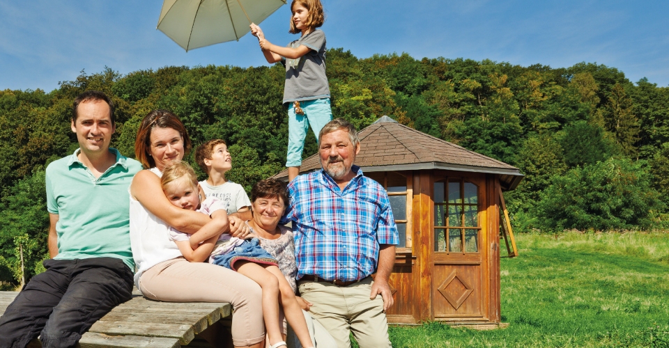 Familie Schmidt an der Kiefer-Hütte